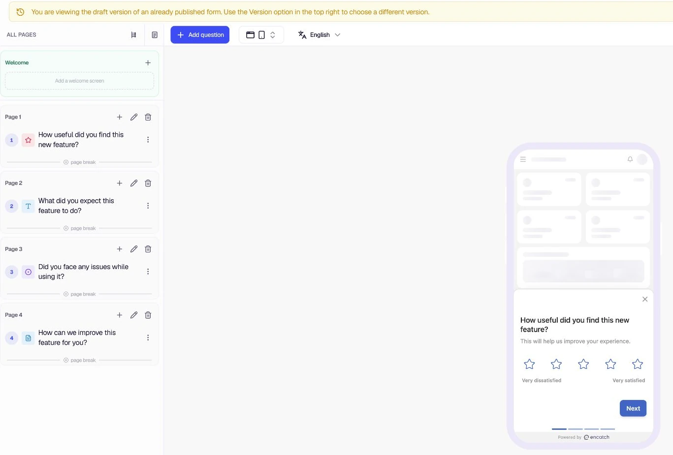 Form Builder—customize AI-generated form with live preview