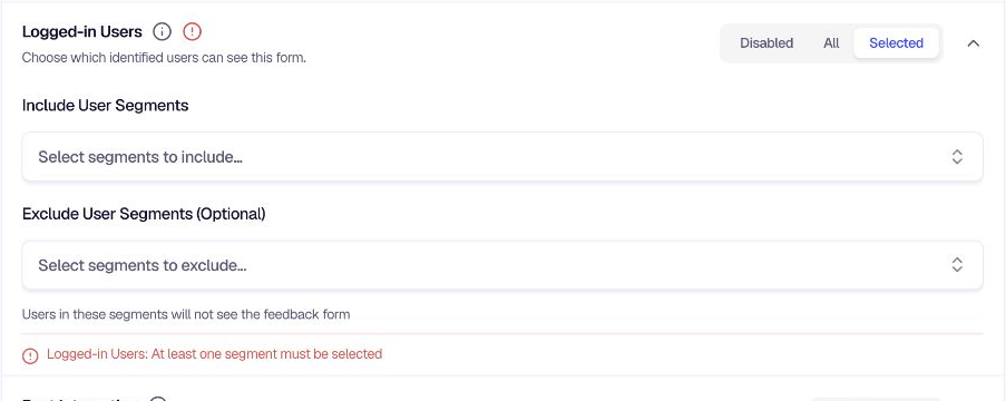 Logged-in Users - Include and exclude segments